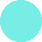 Petit rond turquoise